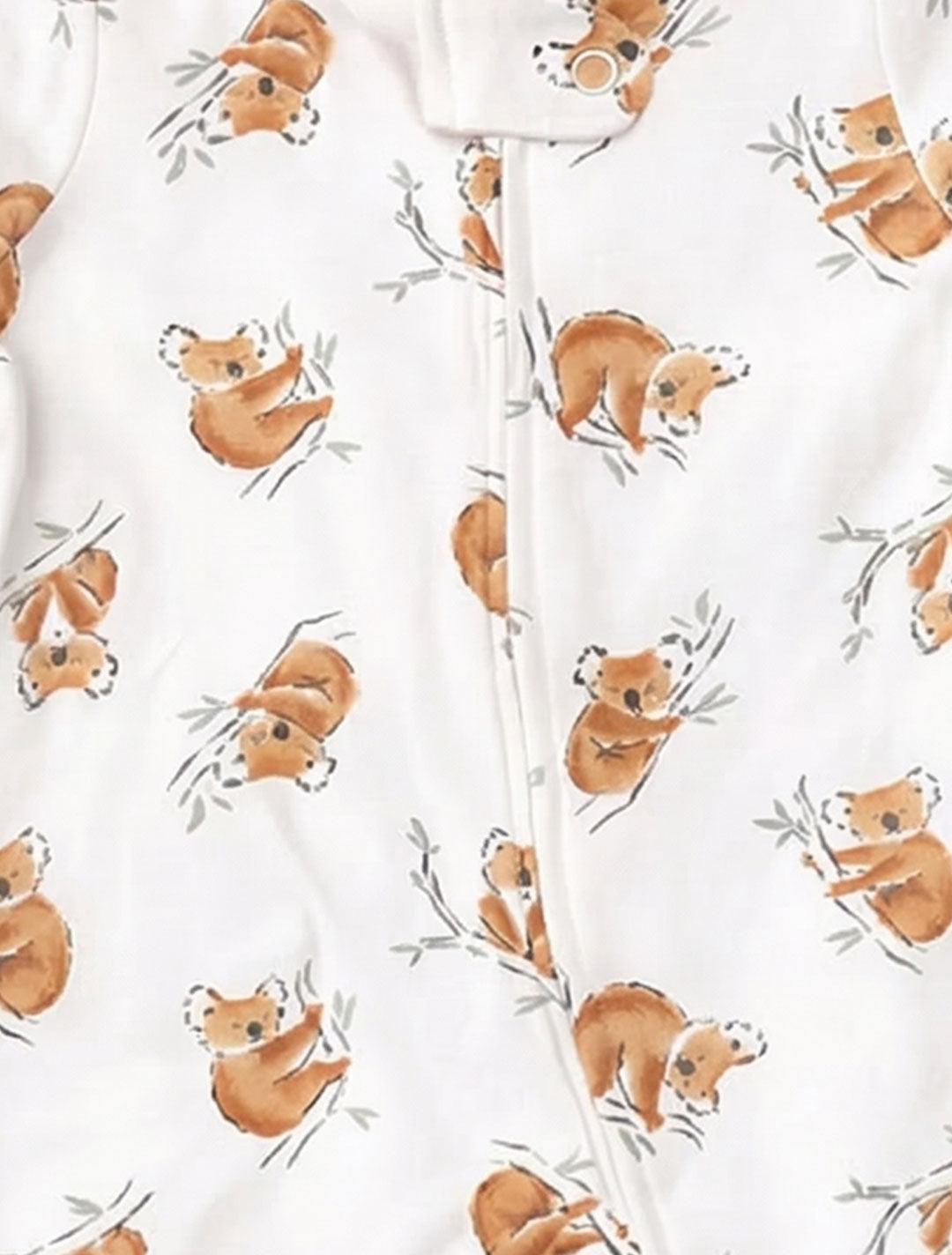 ANIMAL PRINTED ZIPPER SLEEPSUIT
