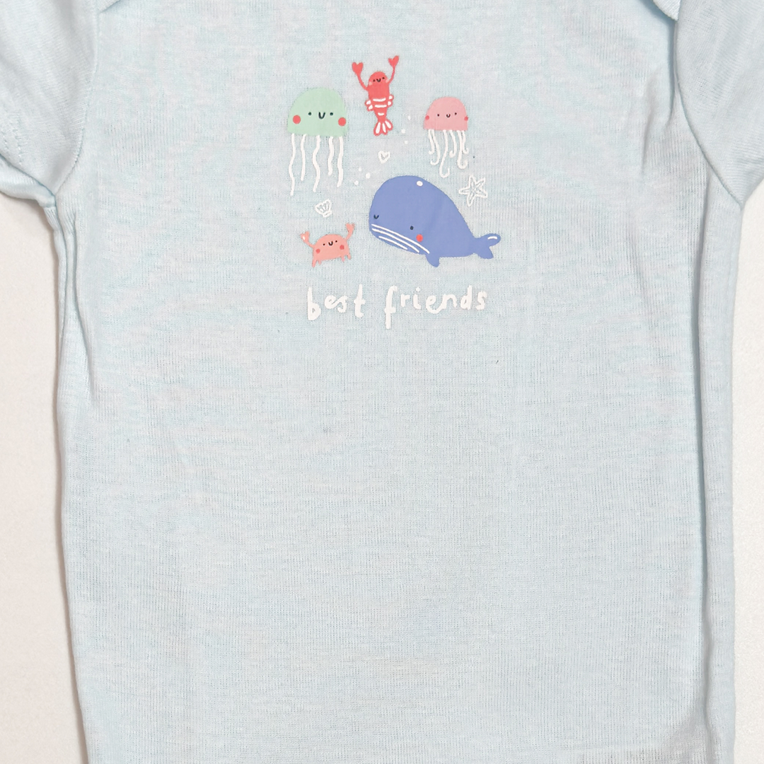 BLUE OCEAN PRINTED ONESIE