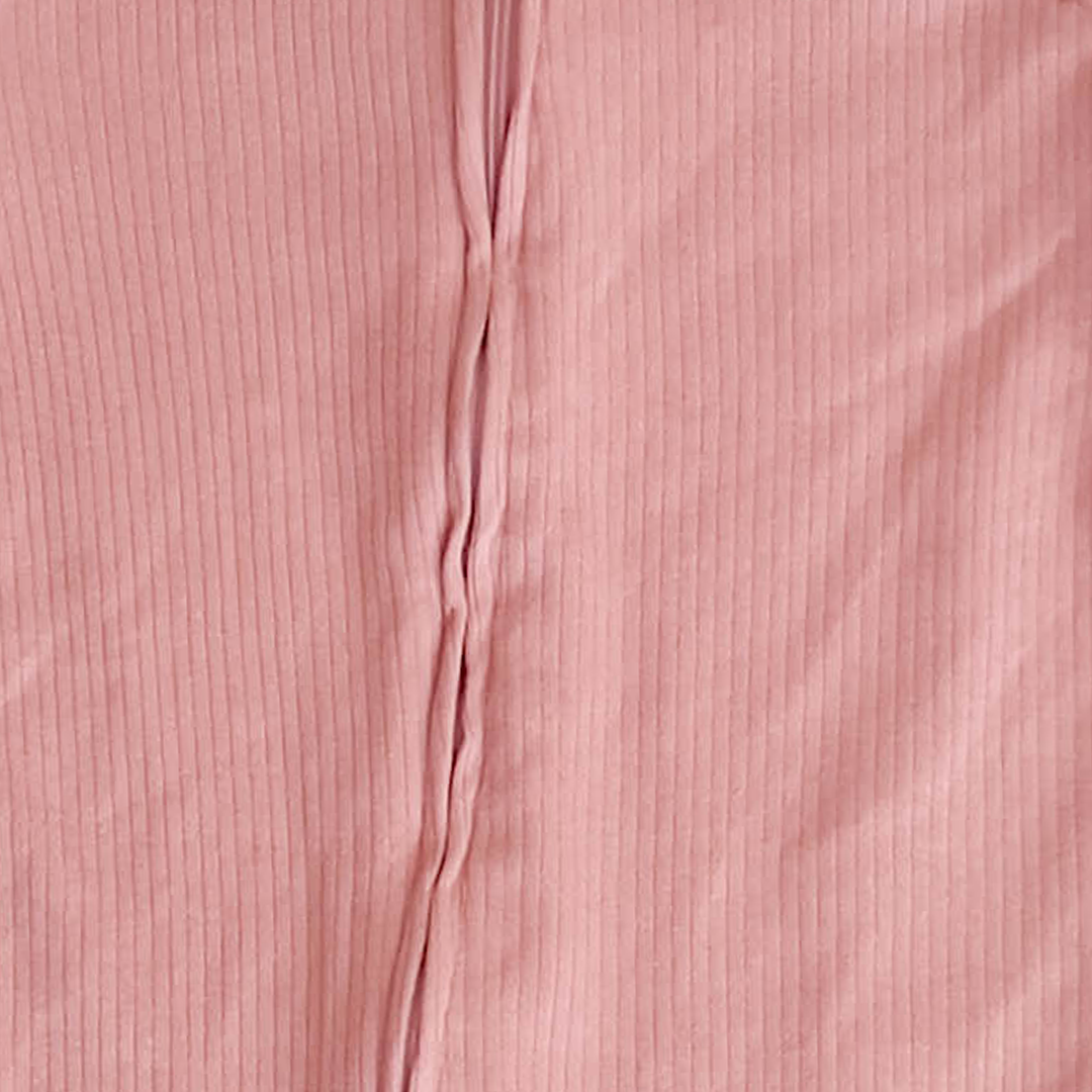 DUSTY PINK RIBBED ZIPPER ROMPER