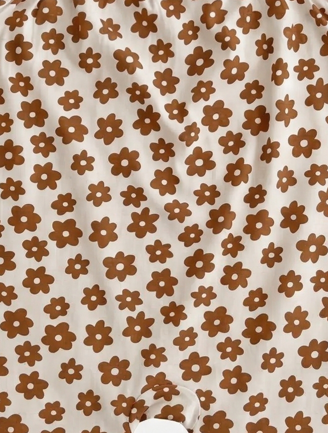 BROWN FLORAL PATTERNED ROMPER