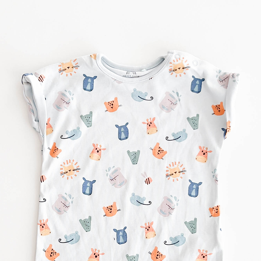 LIGHT BLUE PRINTED JUMPSUIT