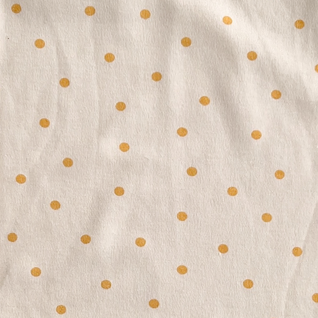 MUSTARD YELLOW POLK DOTTED BURP CLOTH