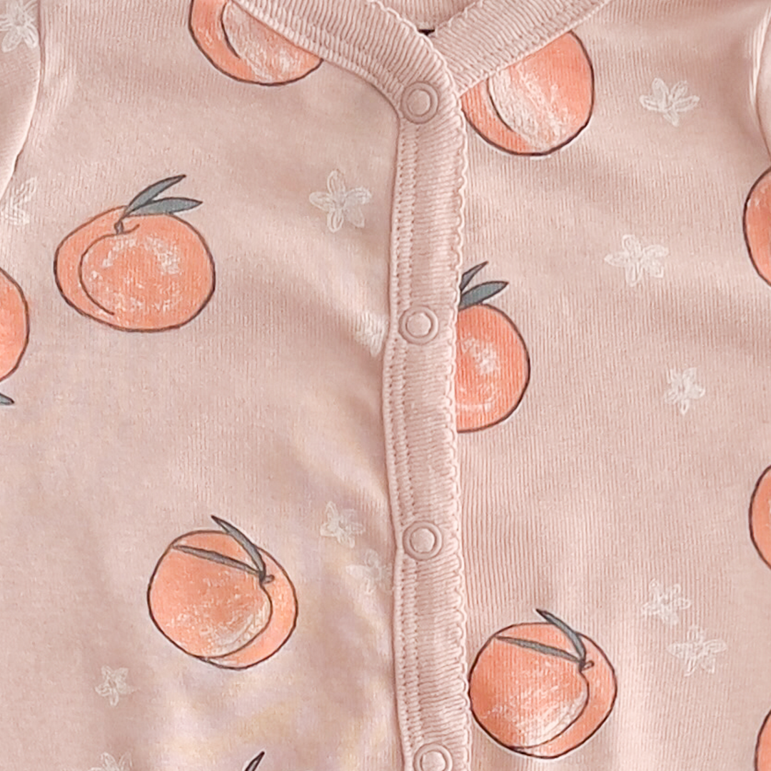 PEACH PRINT SLEEPSUIT