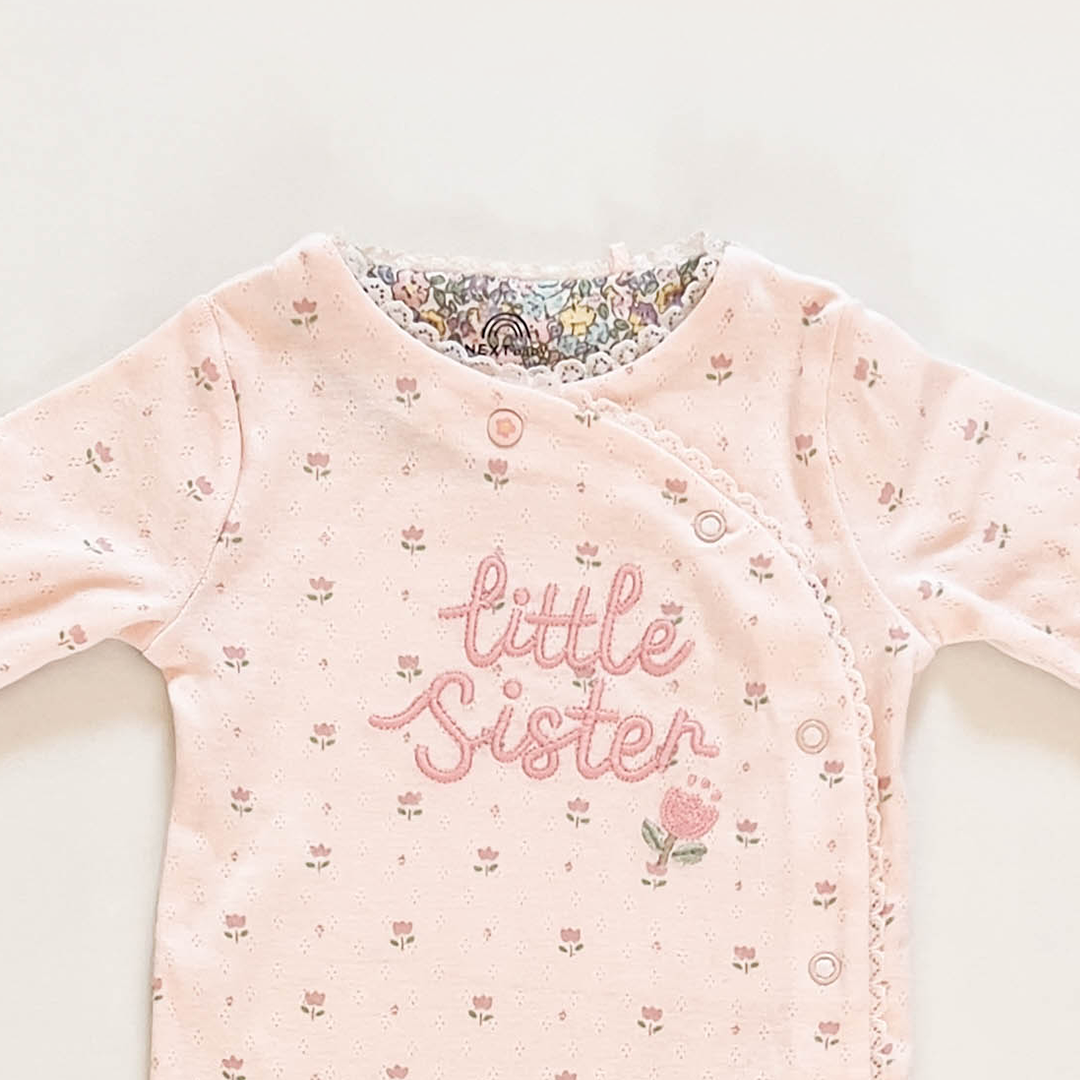 PREMIUM PINK FLORAL LACE SLEEPSUIT