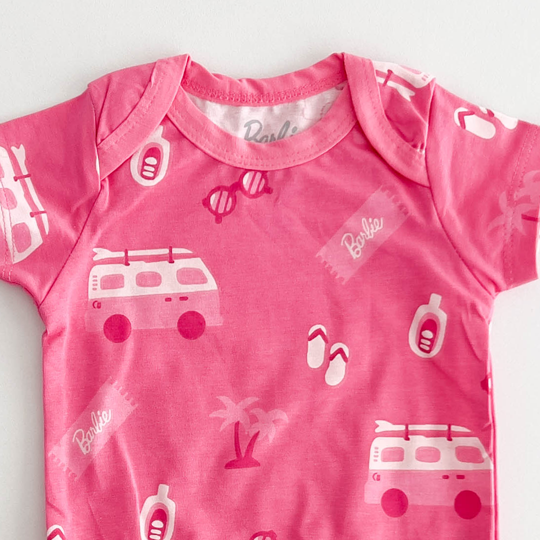 PINK BARBIE PRINTED ONESIE