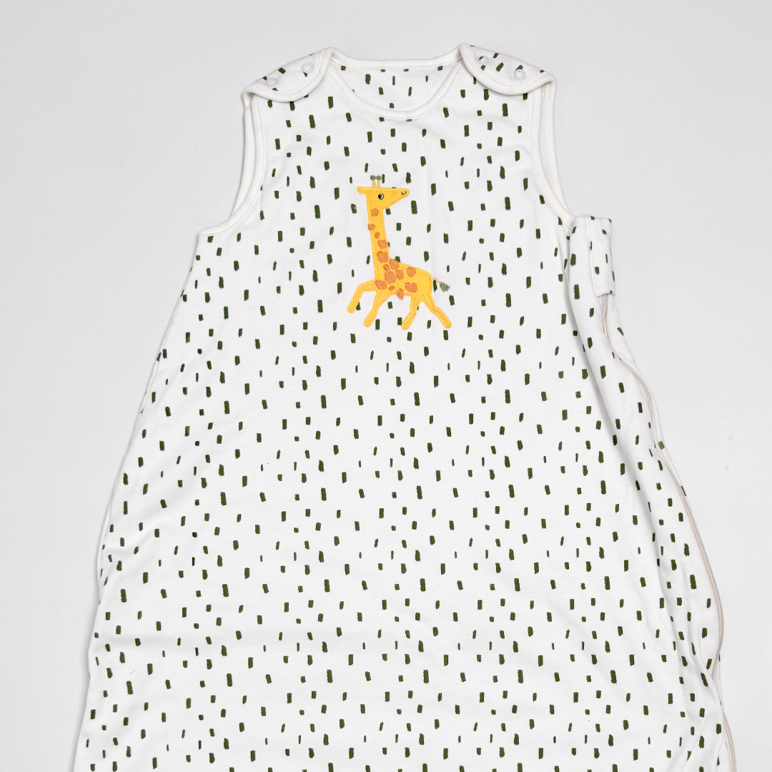 GREEN PATTERNED GIRAFFE SLEEPING BAG