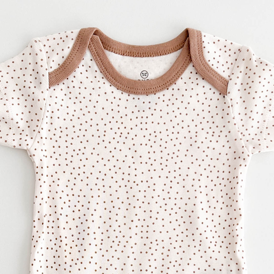 BROWN DOTTED ONESIE