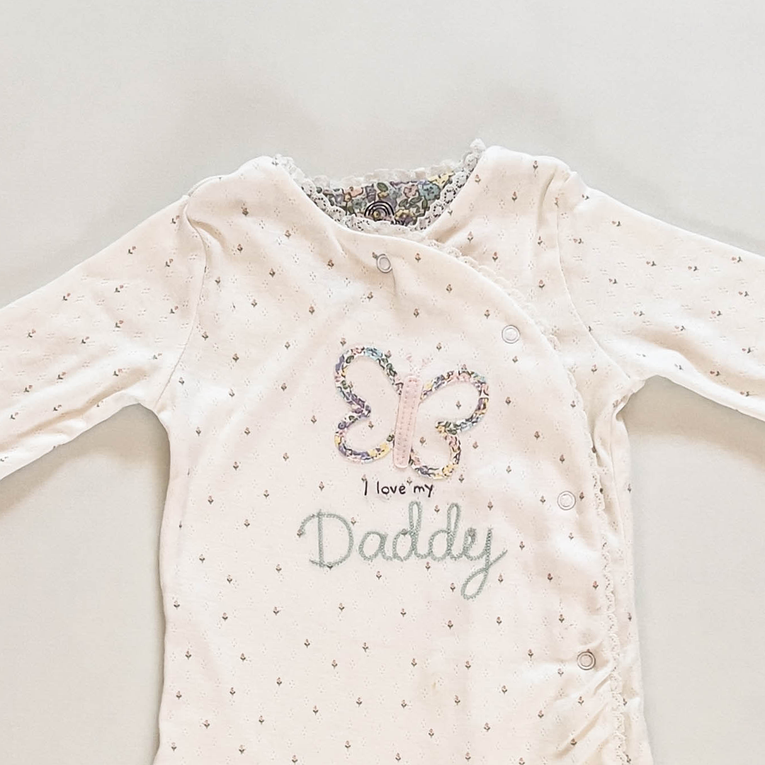 PREMIUM POINTELLE FLORAL SLEEPSUIT