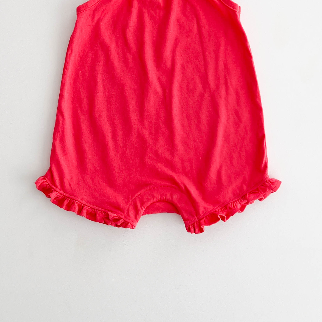 RED PLAIN FANCY JUMPSUIT