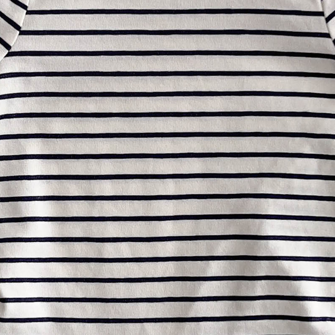 NAVY BLUE AND BLACK STRIPES ONESIE