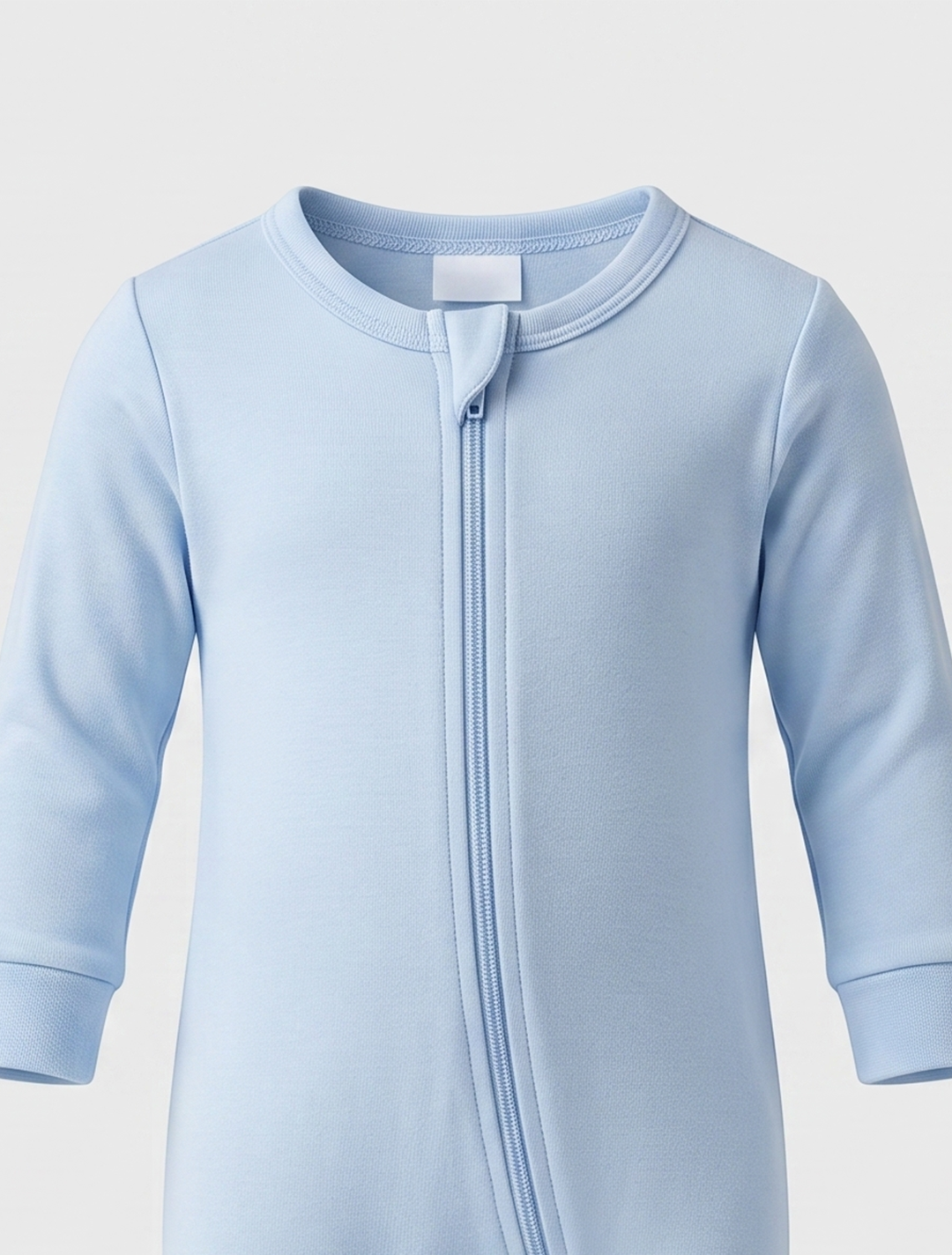 Blue zipper boys sleepsuit