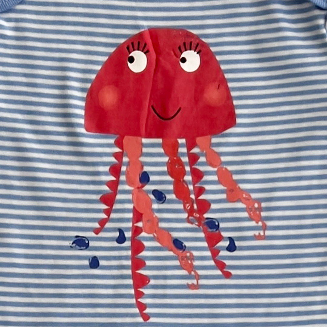 RED GELLYFISH PRINT ROMPER