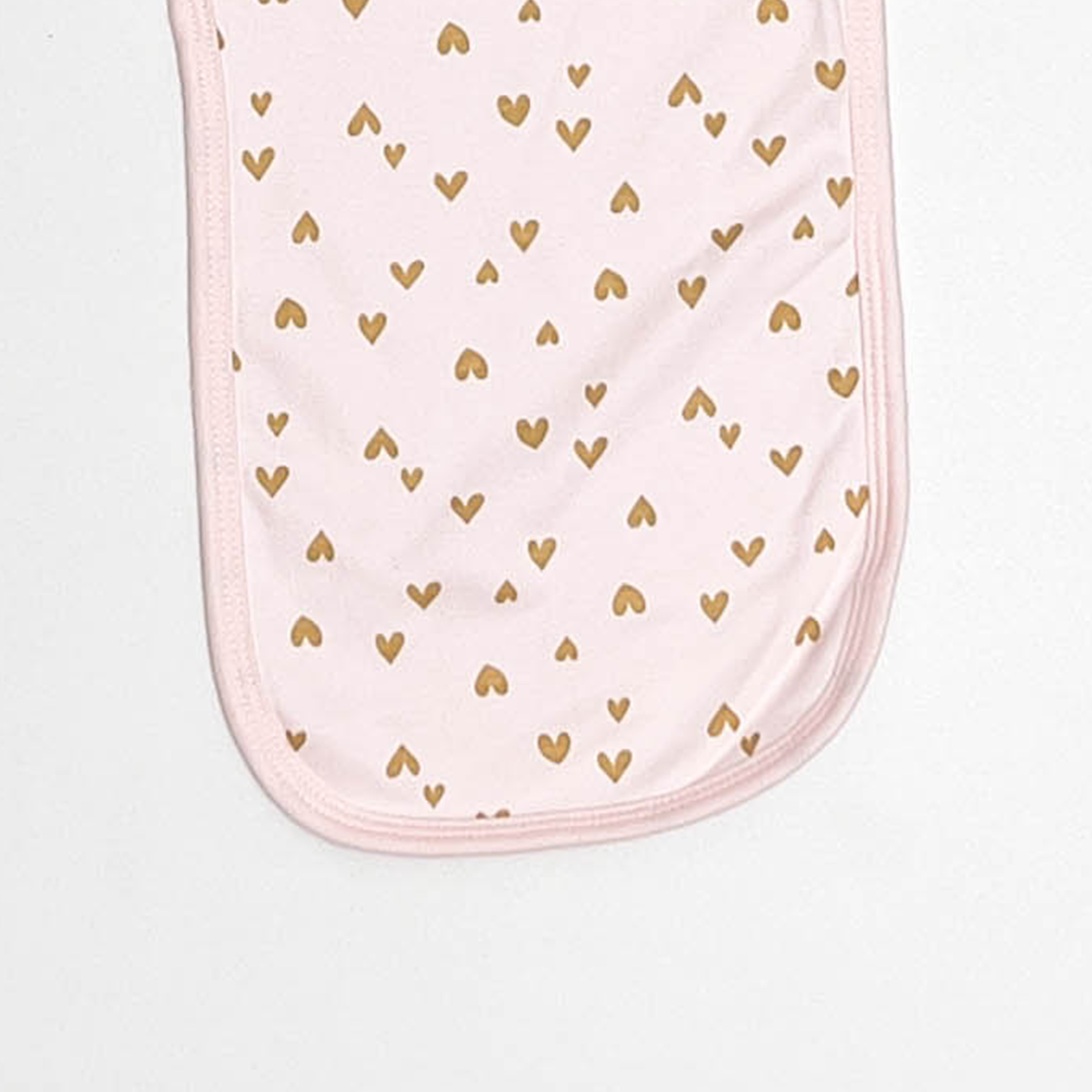 PINK LOVE PATTERNED BURP CLOTH