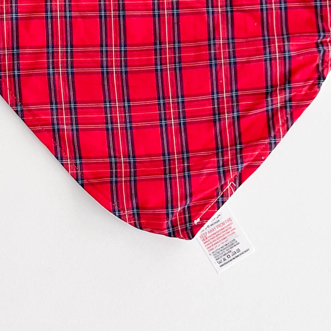 RED CHECKED BANDANA BIBS