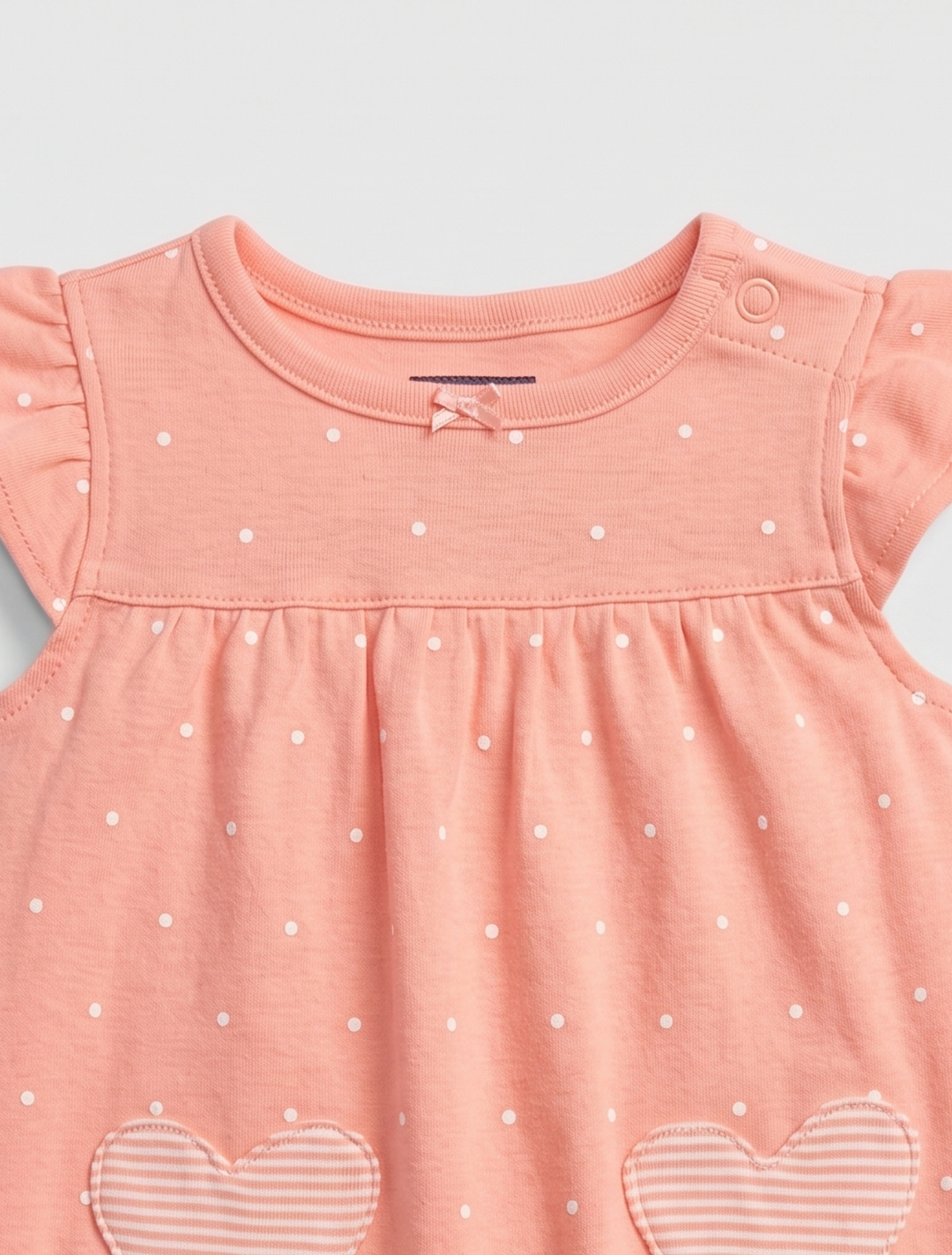Peach polka dotted fancy jumpsuit