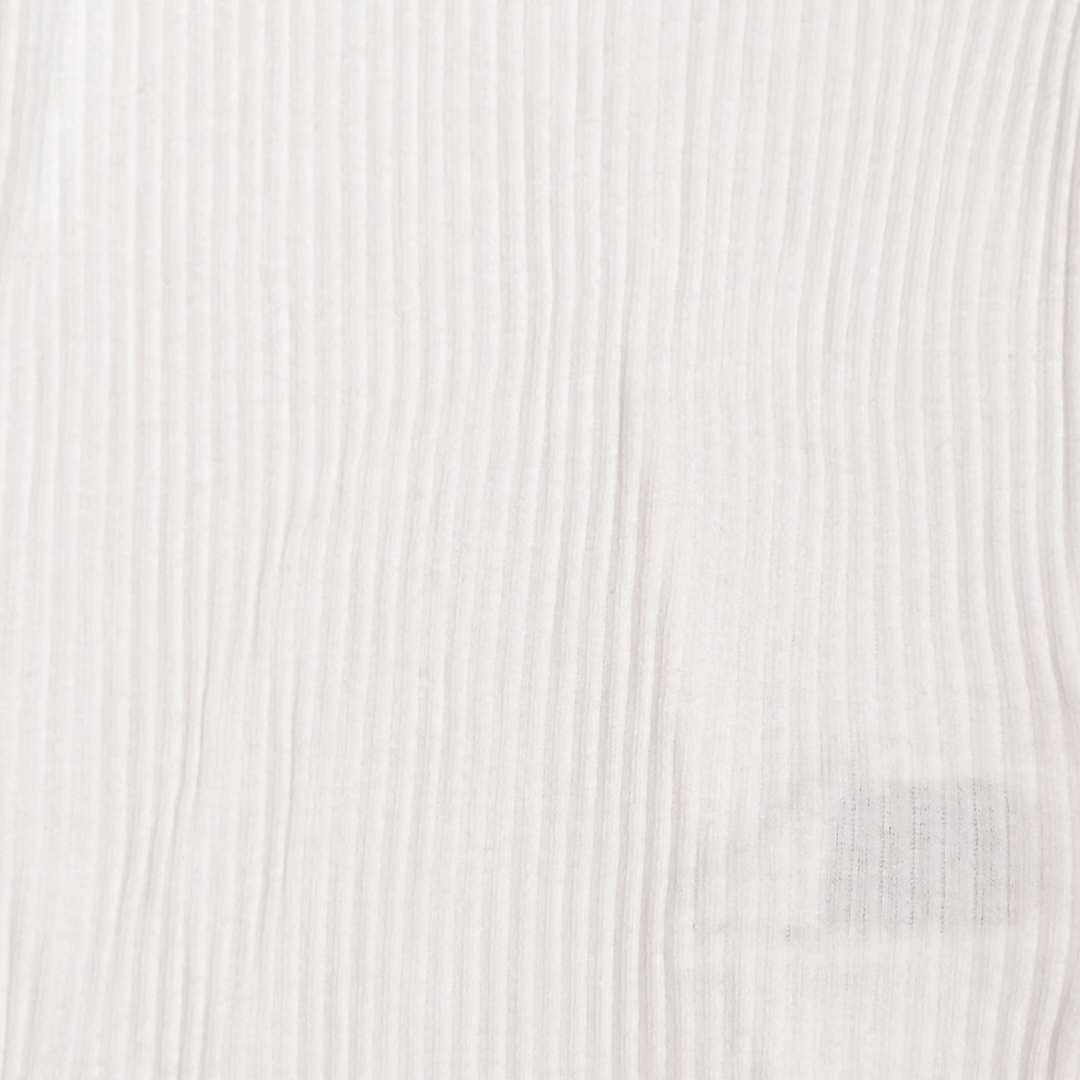 WHITE RIBBED ONESIE