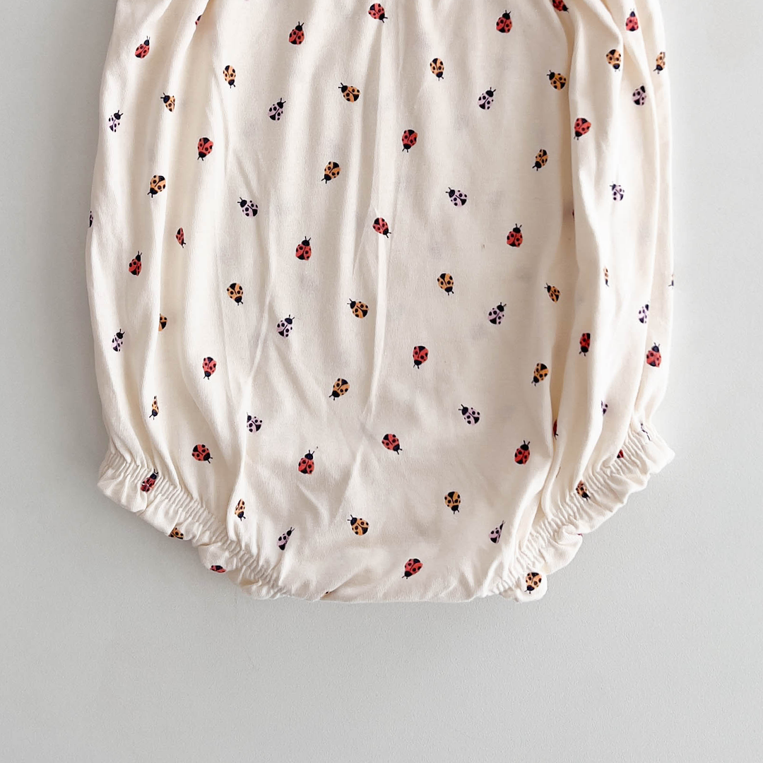 LADYBUG PATTERNED FANCY ONESIE