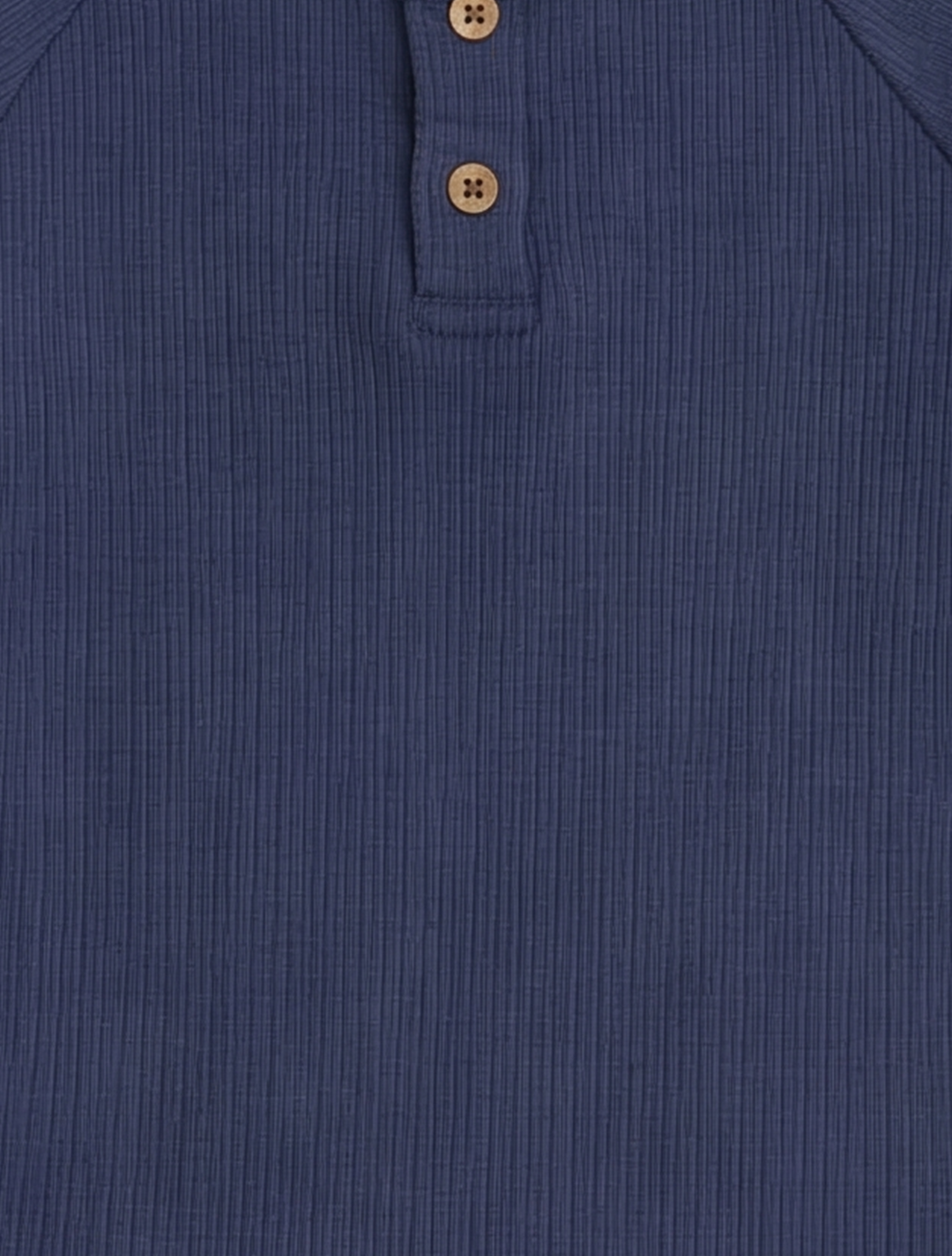 NAVY BLUE RIBBED BUTTON ONESIE