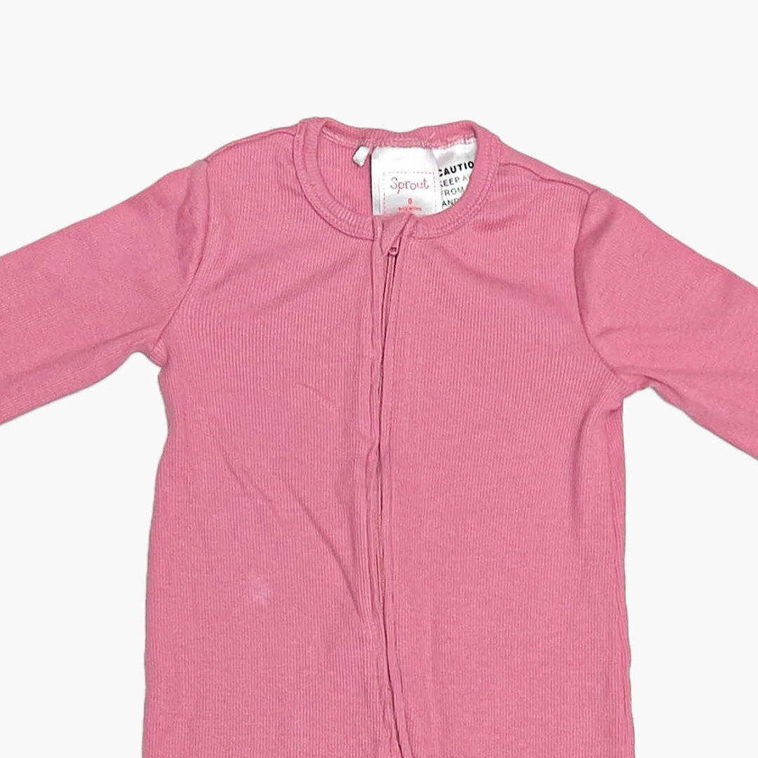 PINK RIBBED ROMPER