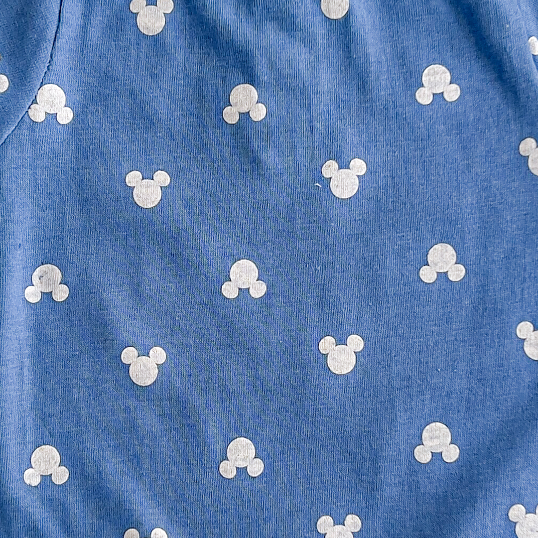 WHITE MICKEY PRINTED JUMPSUIT