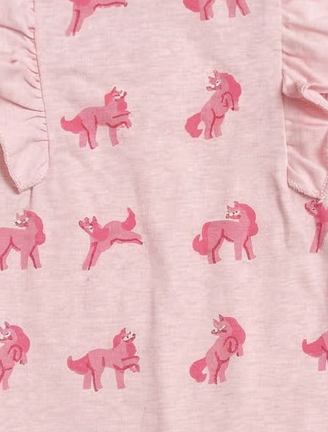 PINK UNICORN RUFFLED ROMPER