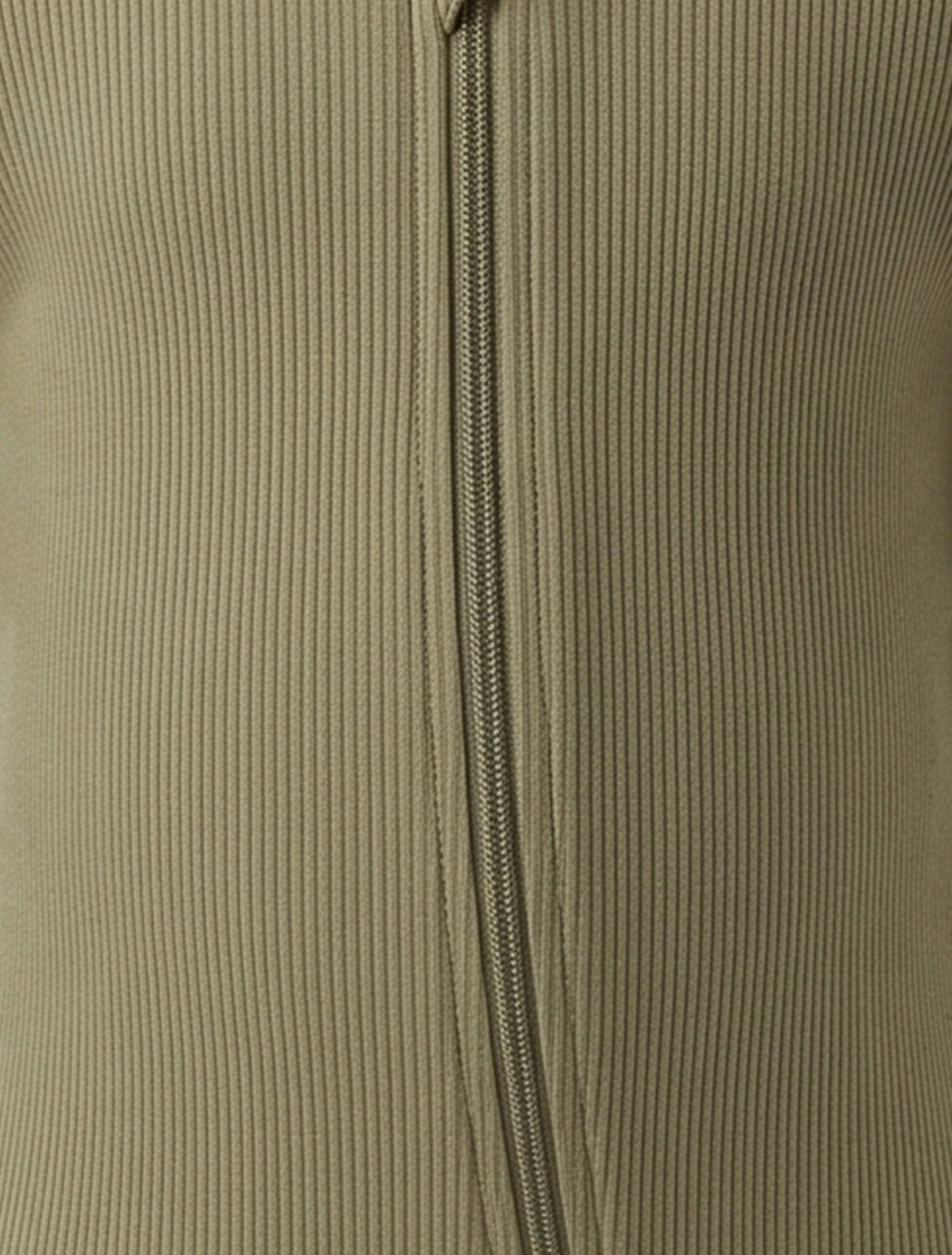 Olive green ribbed sleepsuit