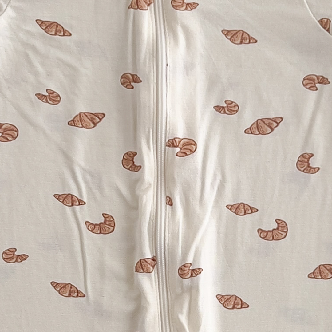 croissant patterned romper