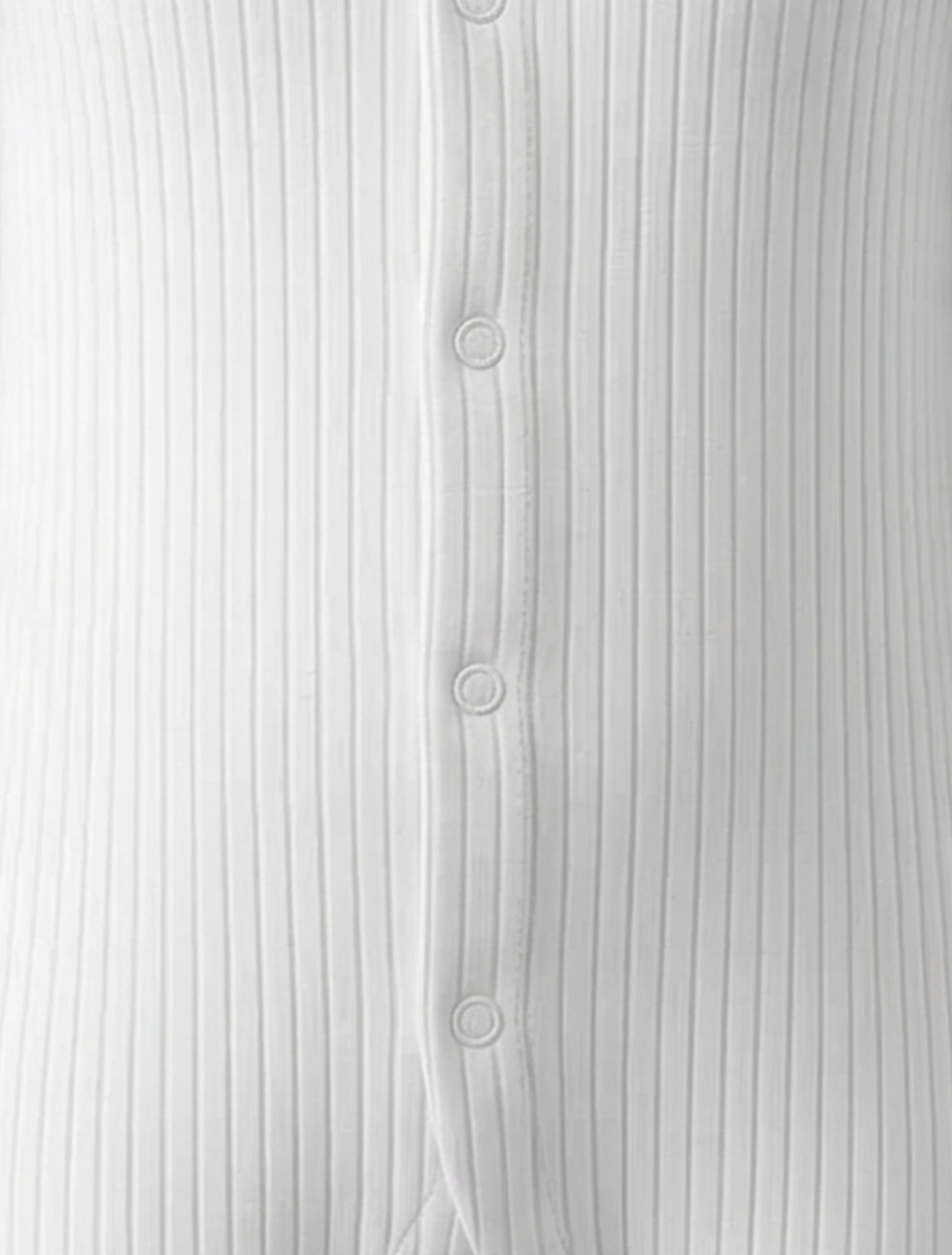 WHITE RIBBED BUTTON SLEEPSUIT