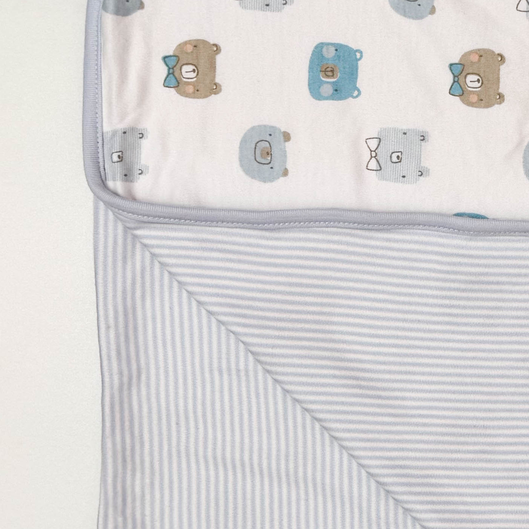 BLUE AND WHITE DOUBLE SIDE SWADDLE