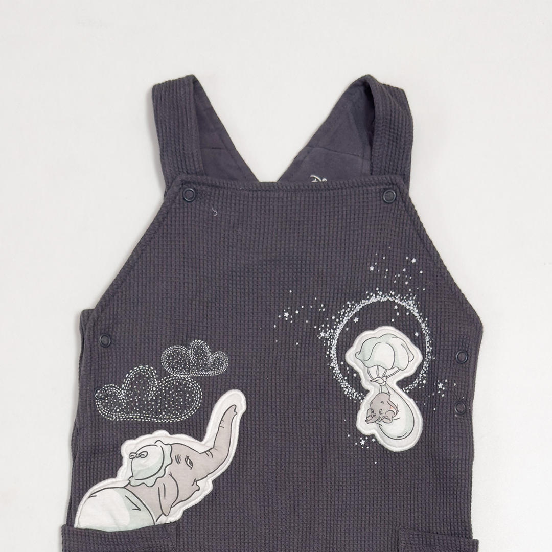 GREY BLACK KNITTED DUNGAREE