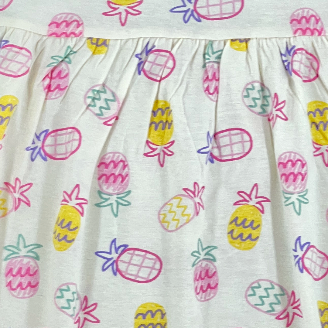 Pineapple print Light Vegas gold color Girls Frok | 3-4 Years |