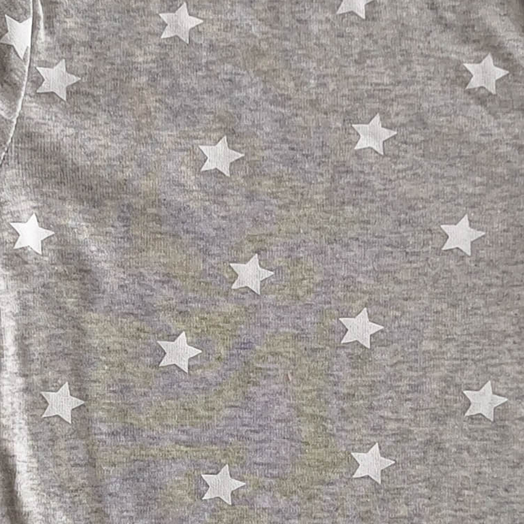 GREY STAR PATTERNED ONESIE