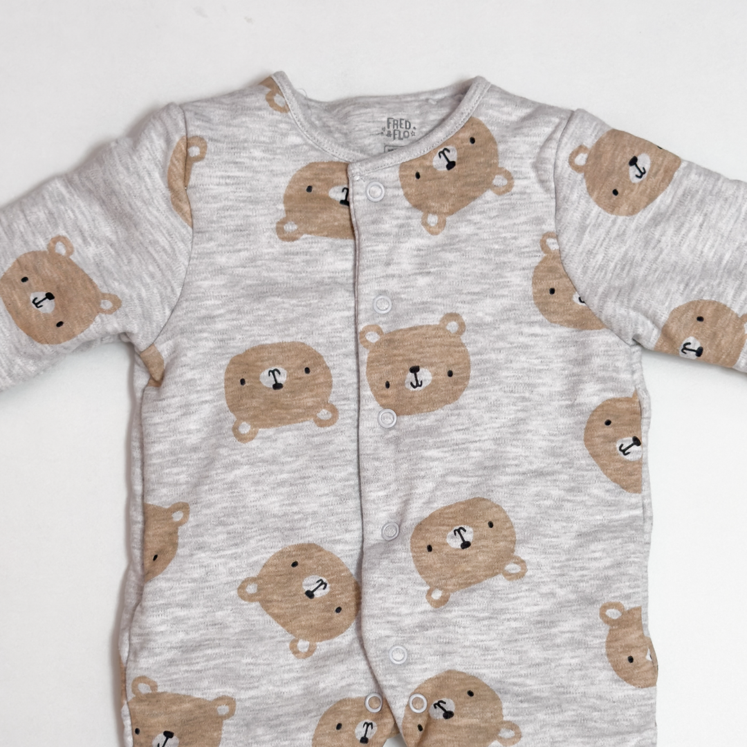 TEDDY BEAR WOOLEN SLEEPSUIT