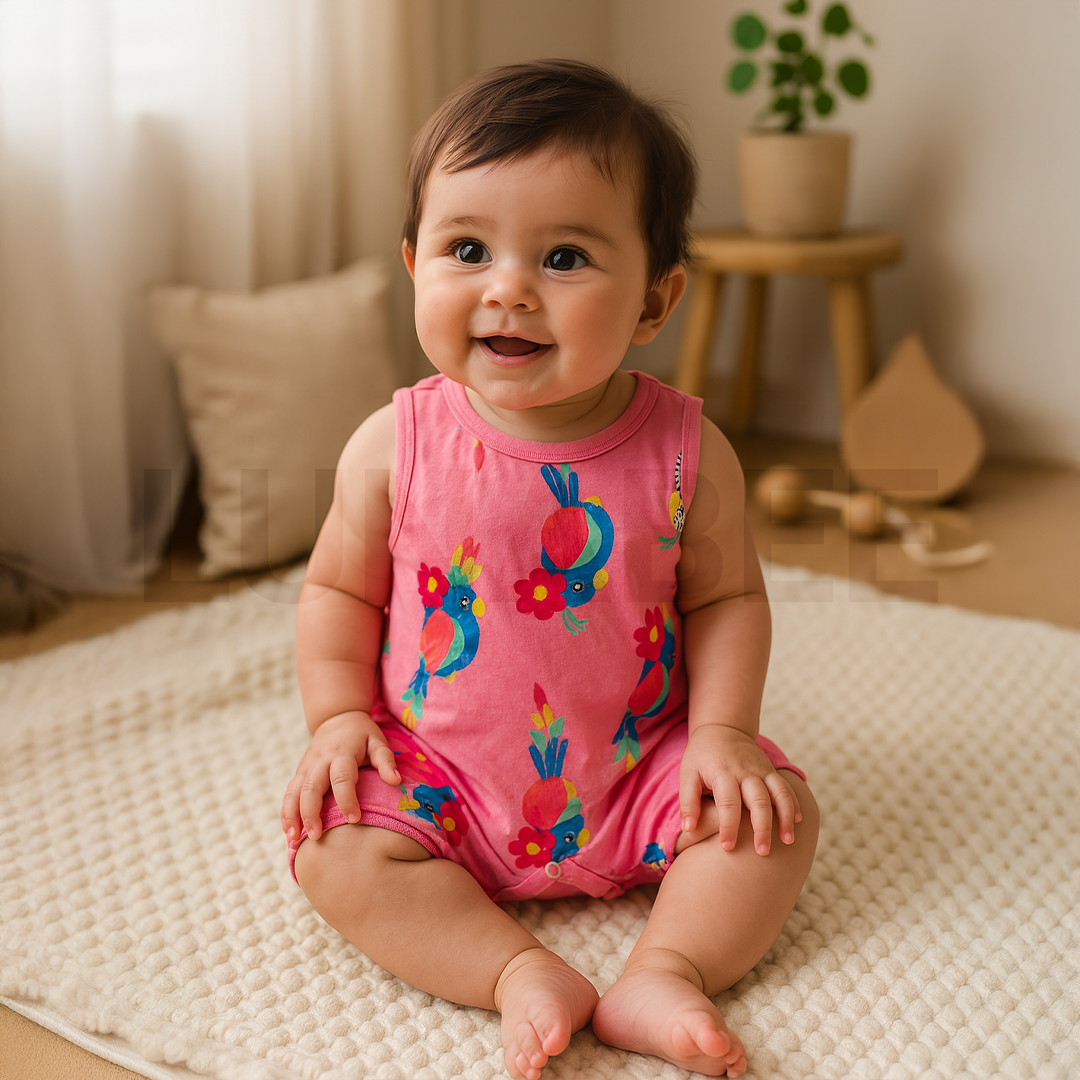 PINK PRINTED JUMPSUIT