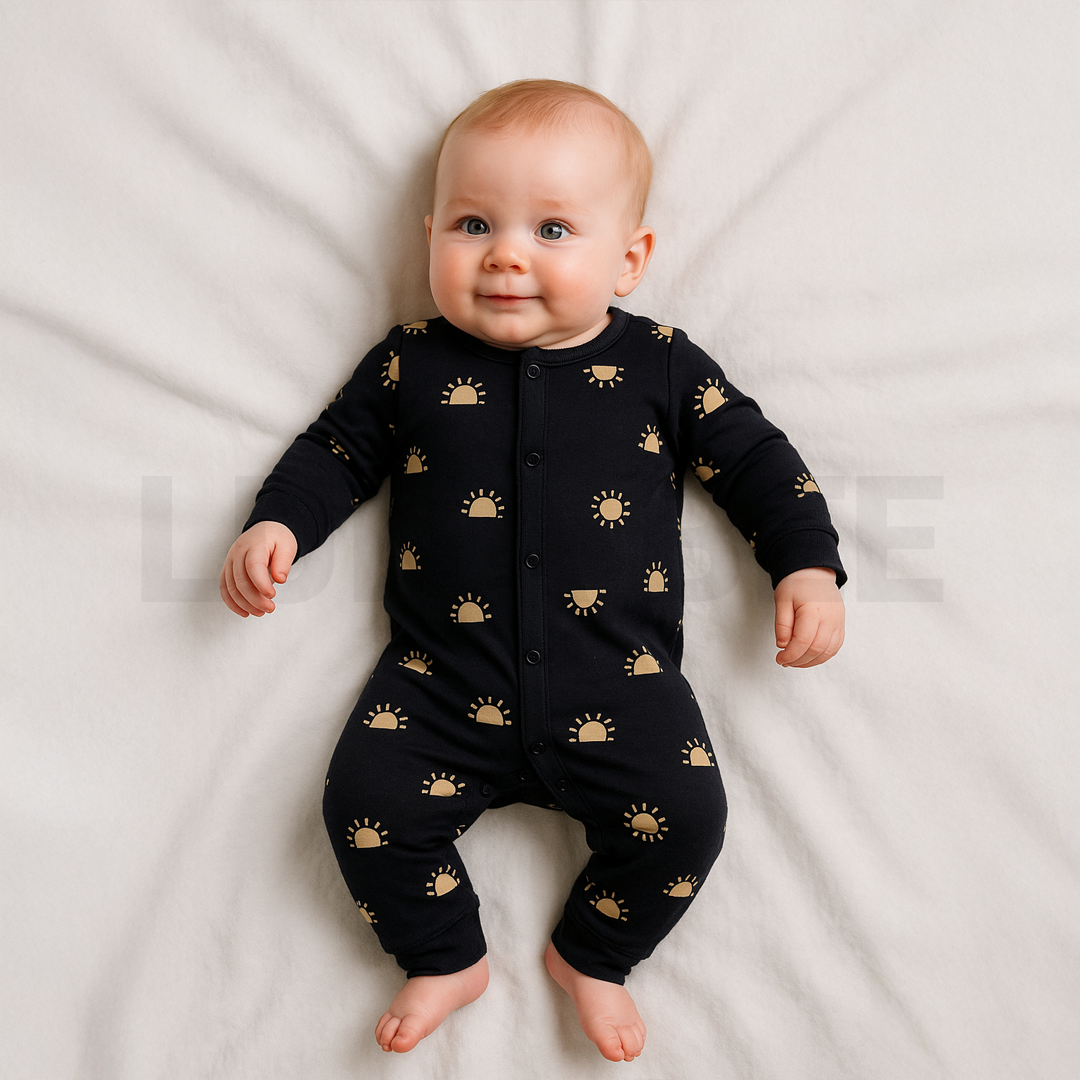 BLACK SUN PRINTED ROMPER