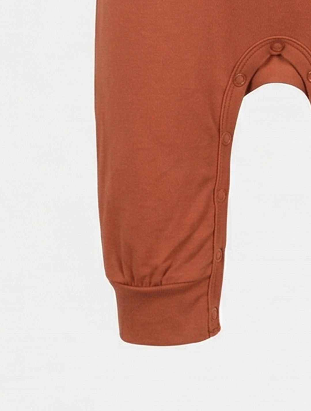 BRICK RED BUTTON ROMPER