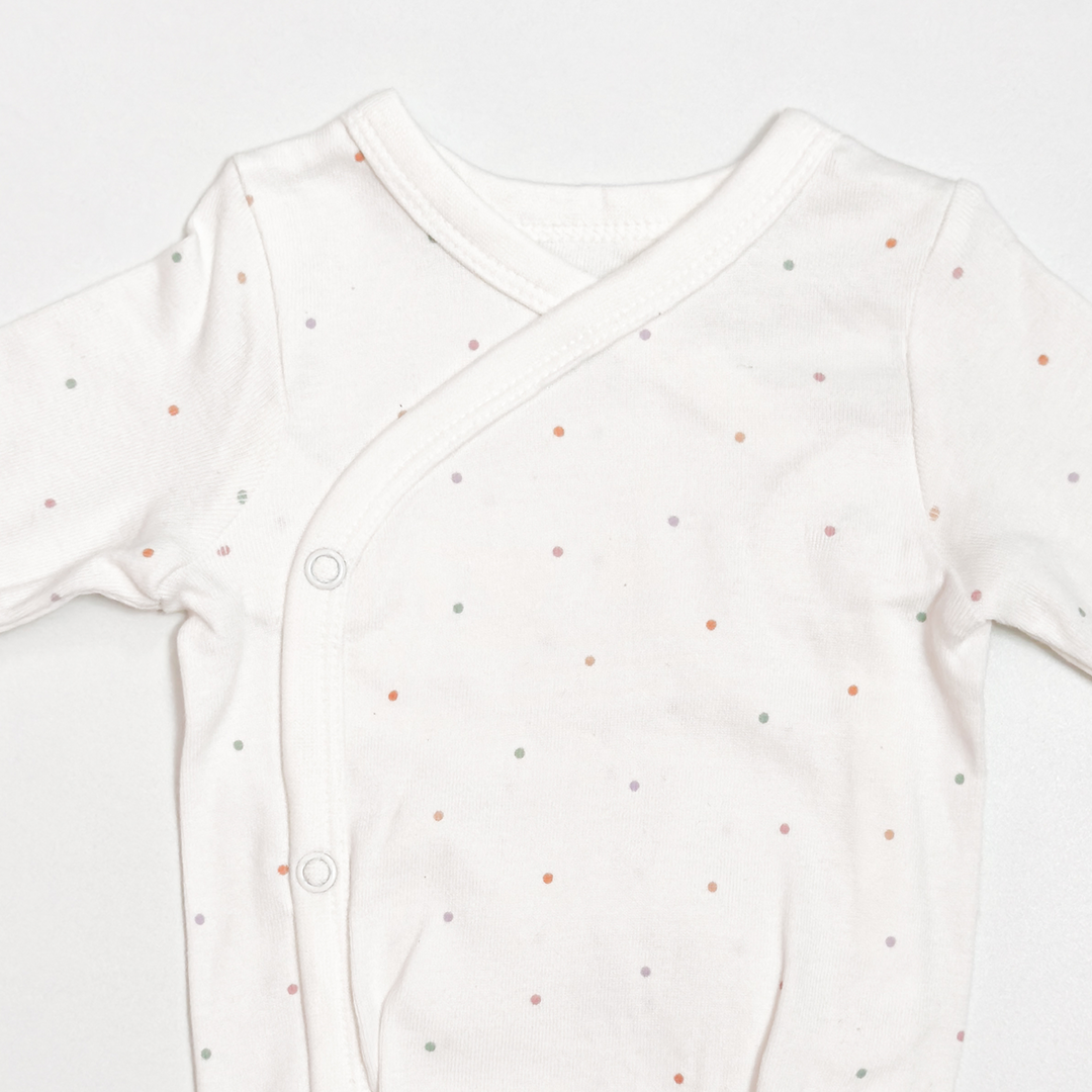 POLKA DOTTED WRAPOVER ONESIE