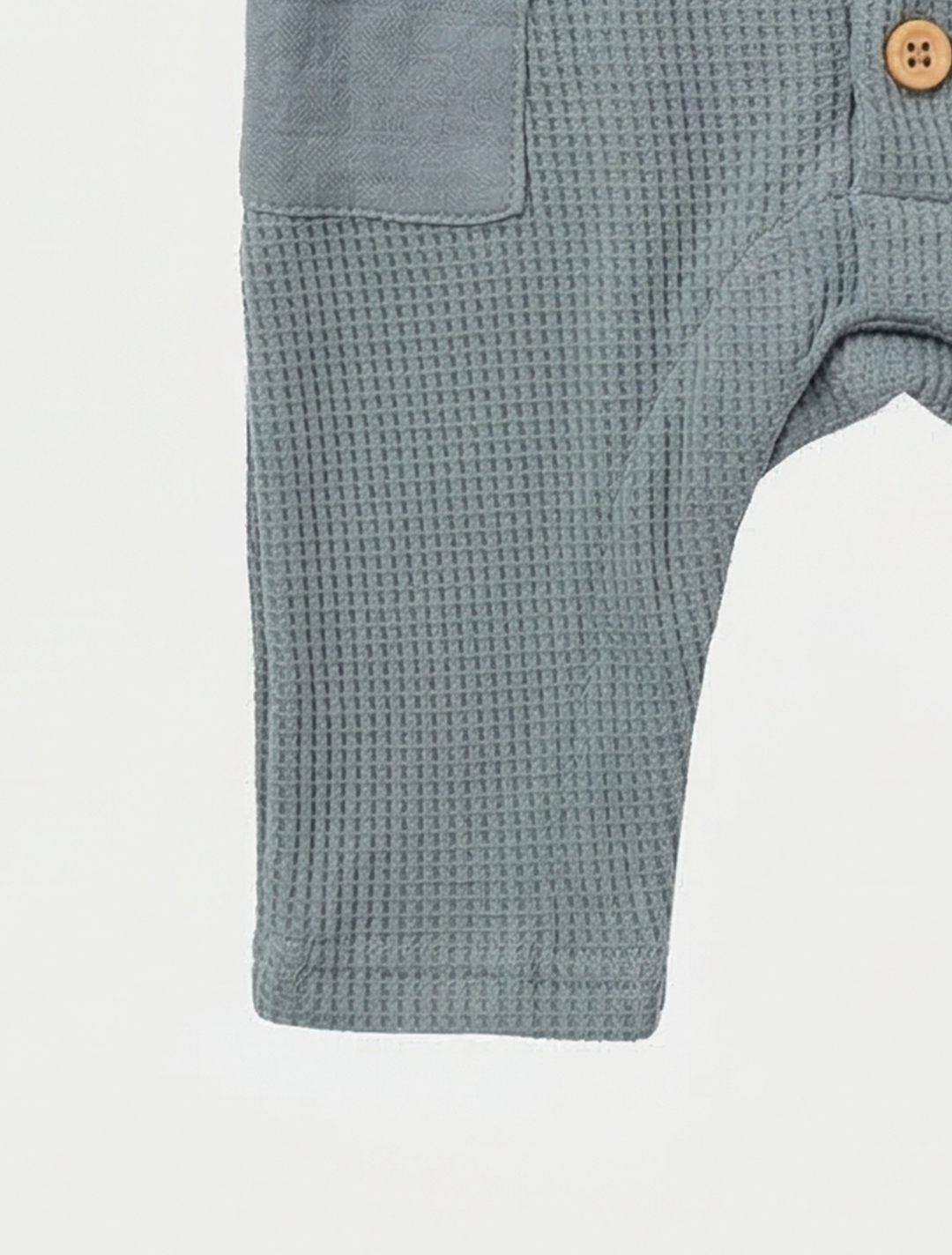 PREMIUM TEAL BLUE KNITTED ROMPER