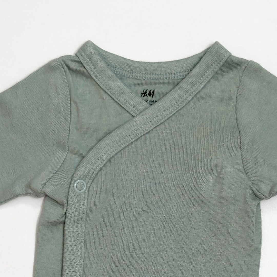 SAGE GREEN WRAPOVER ONESIE