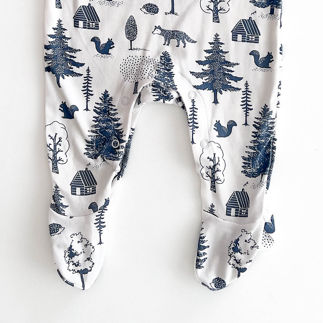 NAVY BLUE PRINTED SLEEPSUIT