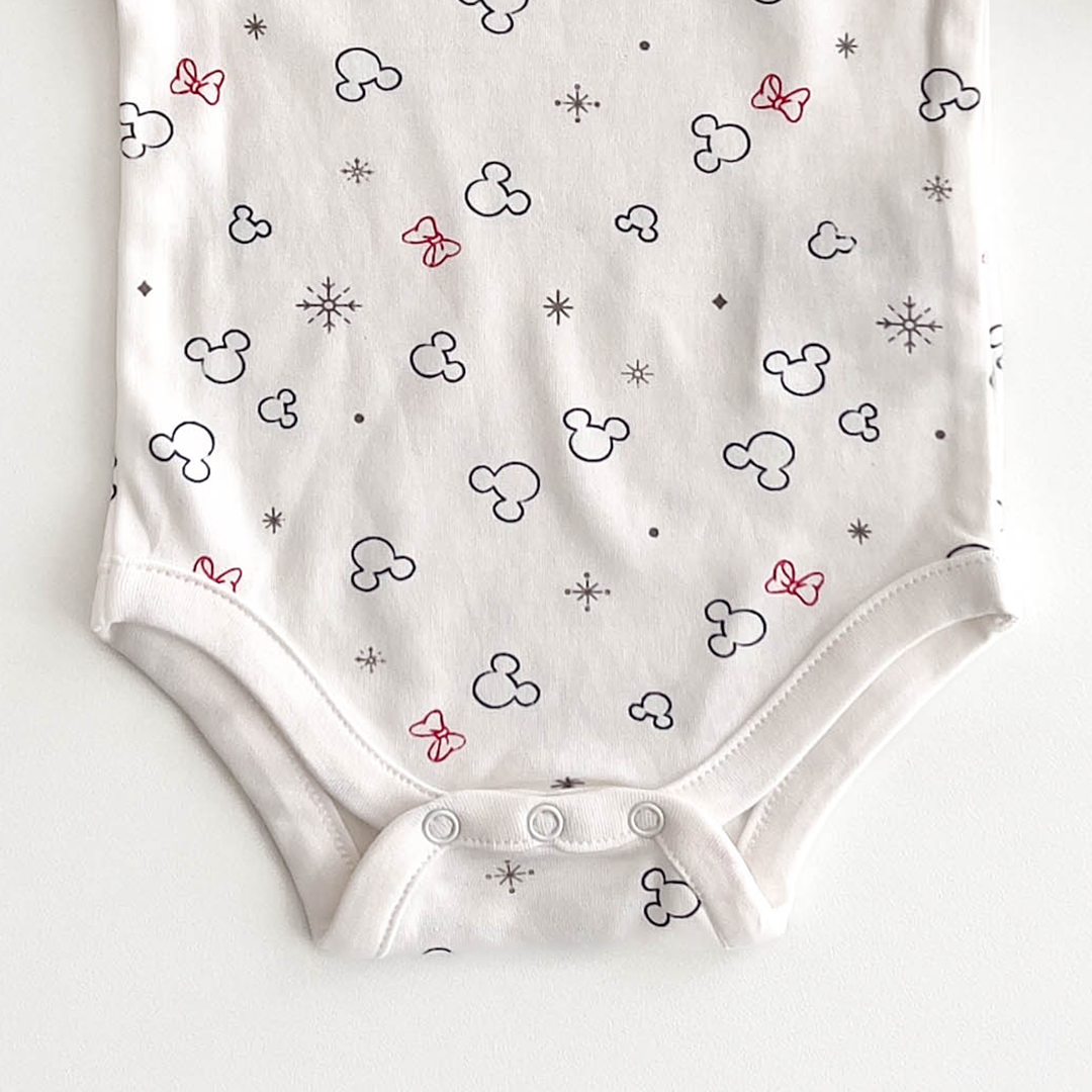 DISNEY BABY WHITE PRINTED ONESIE