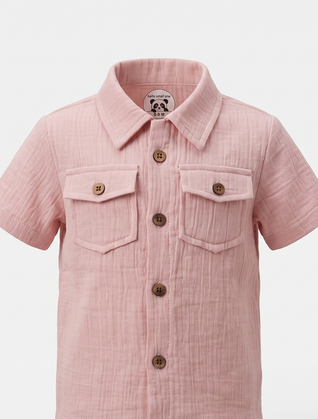 Muslin Shirt & Shorts Co-ord Set – Blush Pink