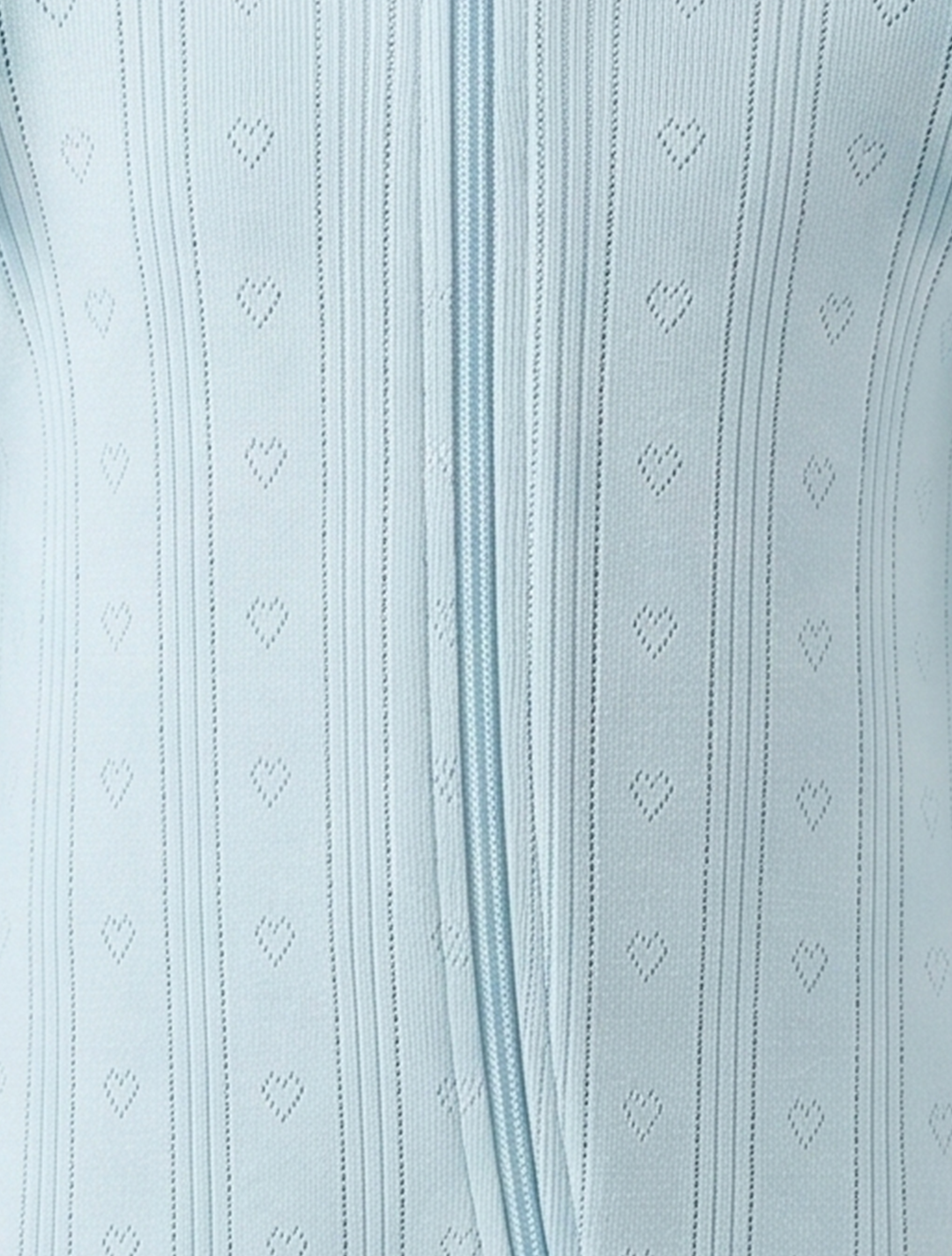 Blue pointelle ruffled sleepsuit