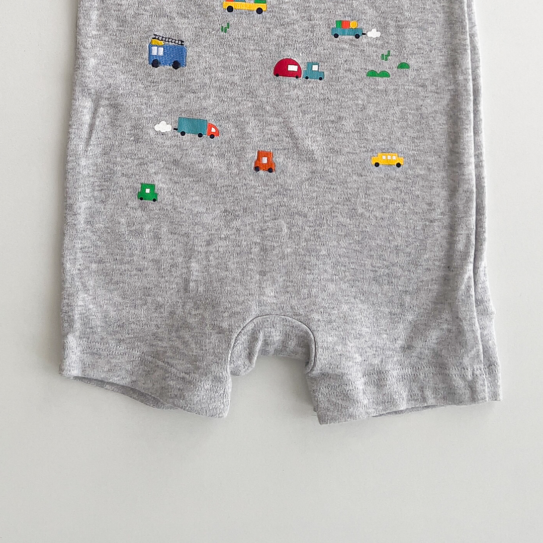 CAR PRINTED GREY JUMPSUIT