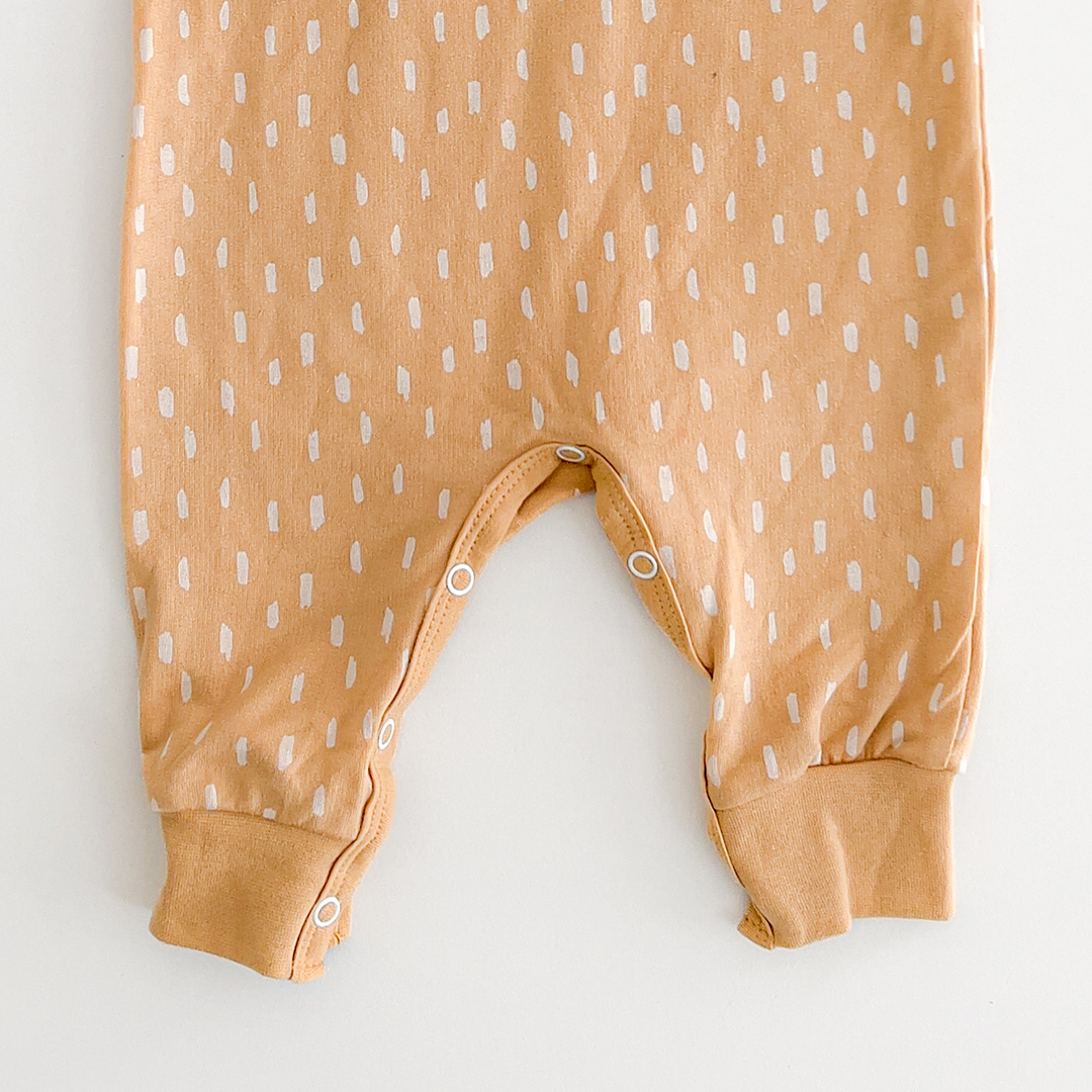 BEIGE PATTERNED ROMPER