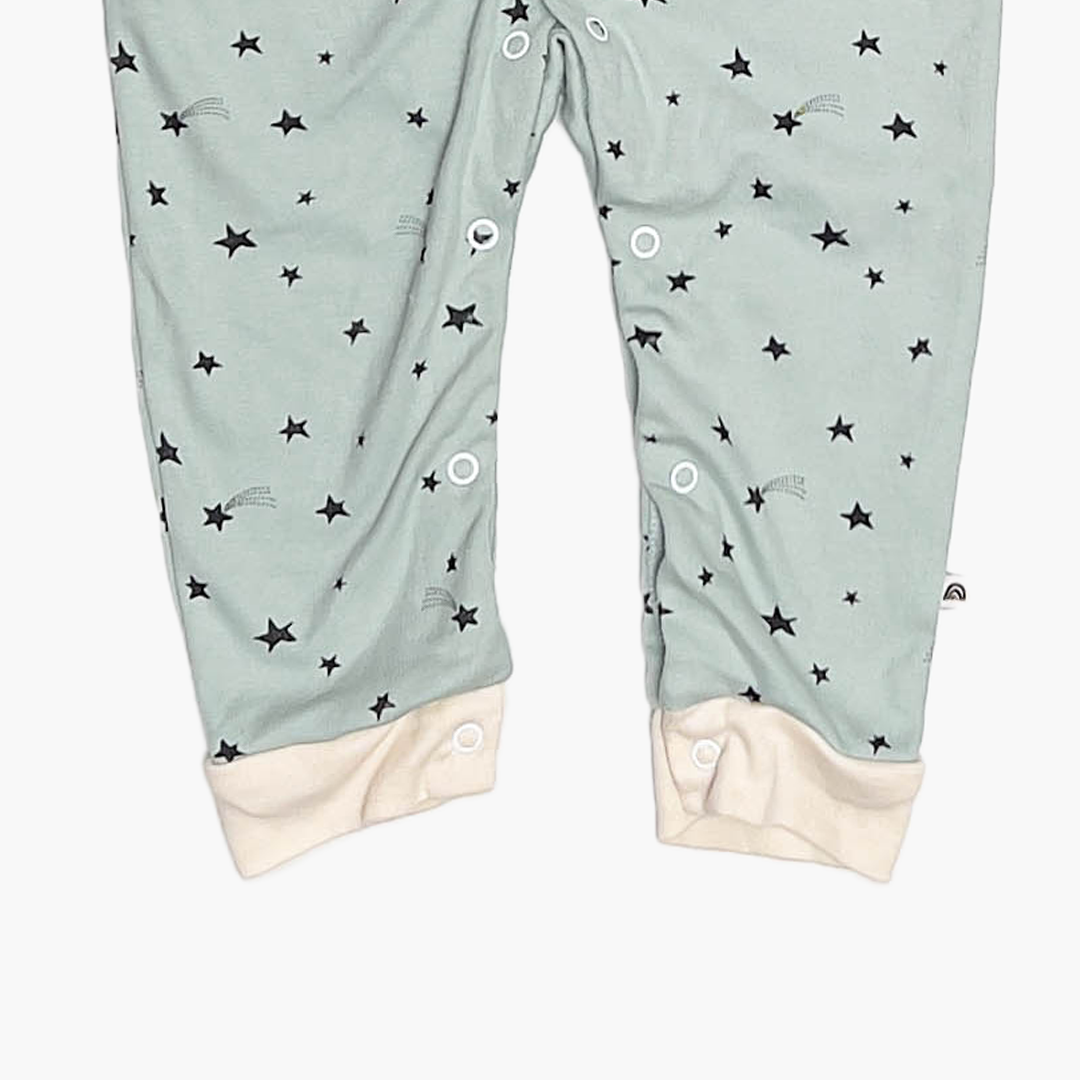 MINT GREEN STAR PATTERNED ROMPER