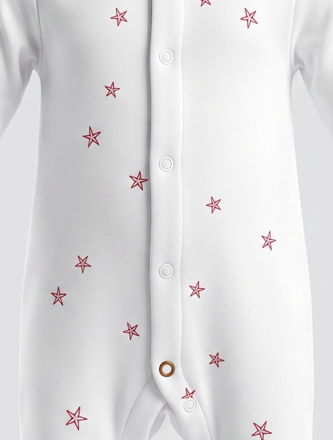 Pink star button sleepsuit