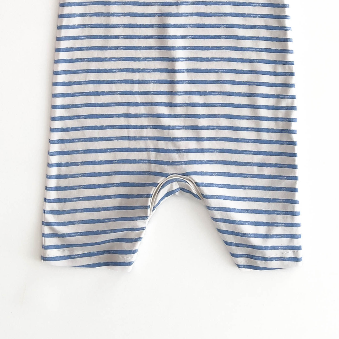 MOTHERCARE BLUE AND WHITE STRIPED JUMPSUIT