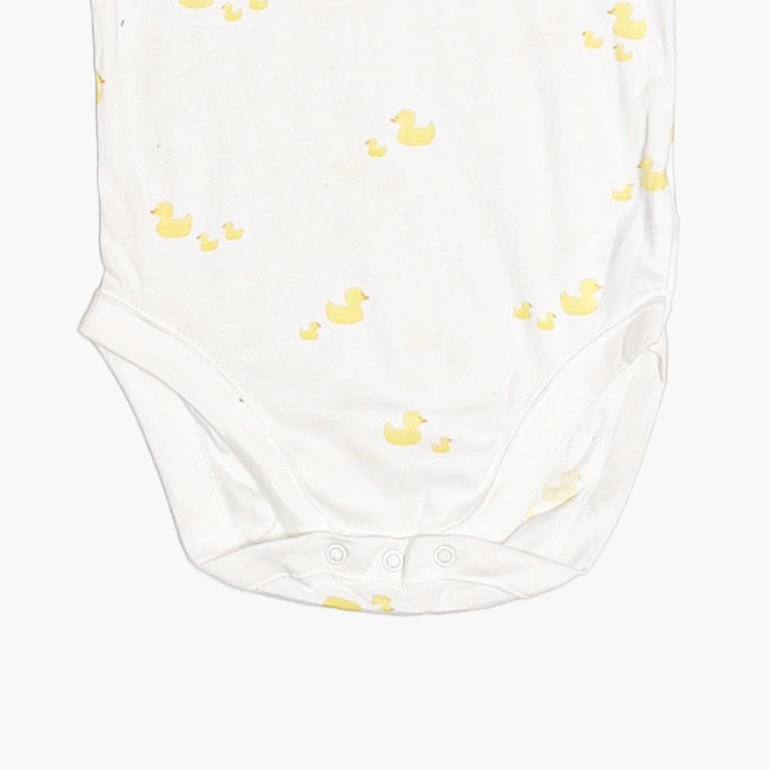 YELLOW DUCK PRINTED ONESIE