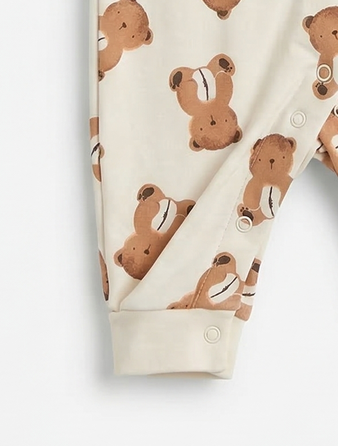 BEIGE TEADDY BEAR ROMPER